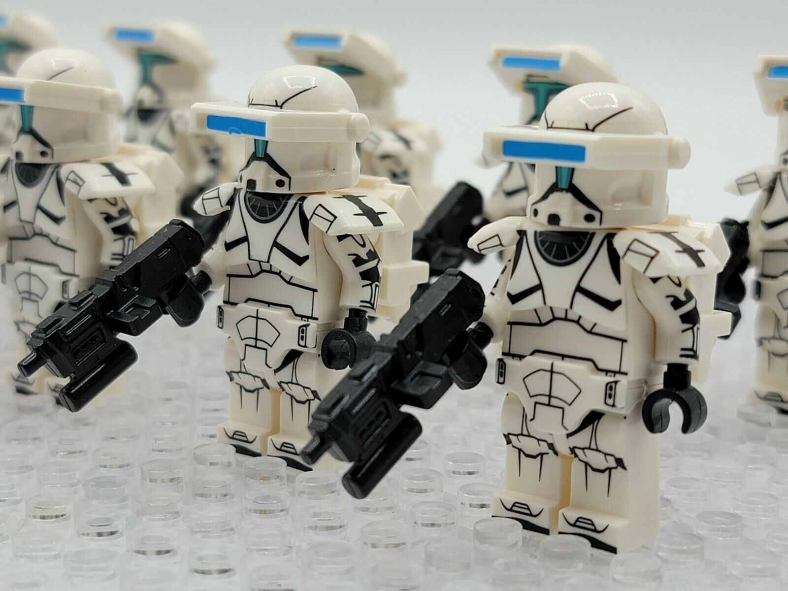 10 x White Squad Clone Commando custom Star Wars Minifigure