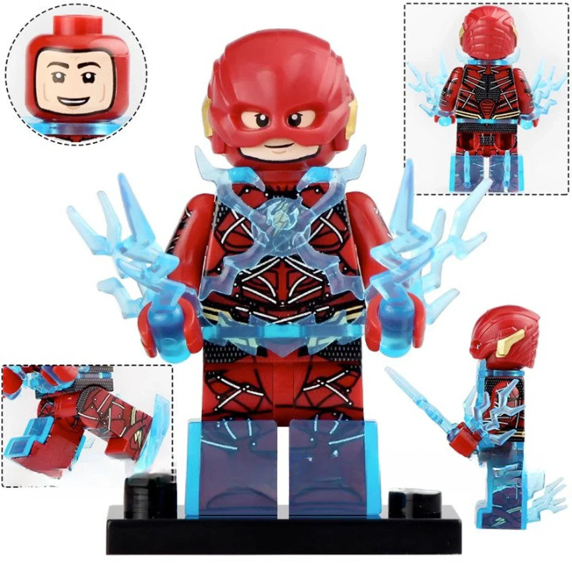 Flash Custom DC Comics Superhero Minifigure - Minifigure Bricks