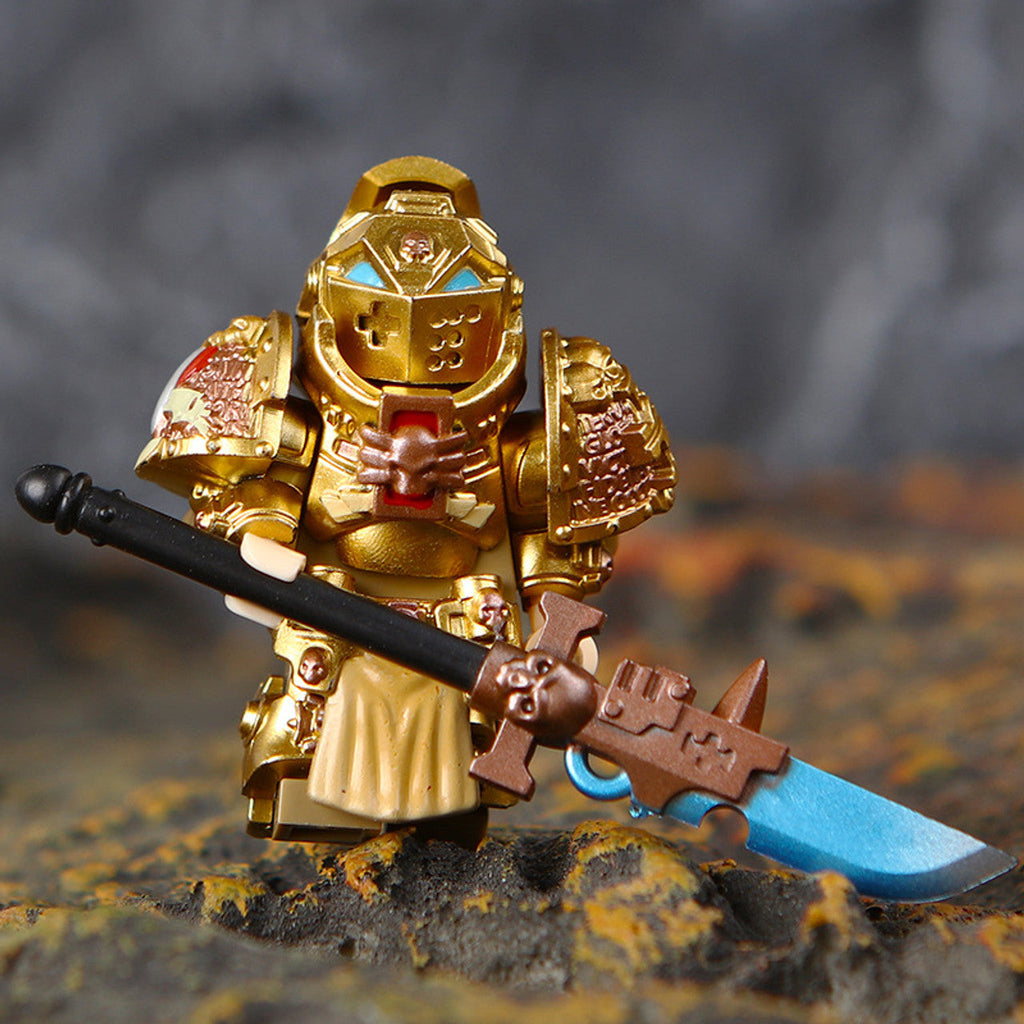 Gold Knights Space Marine Warhammer 40K Minifigure - Minifigure Bricks