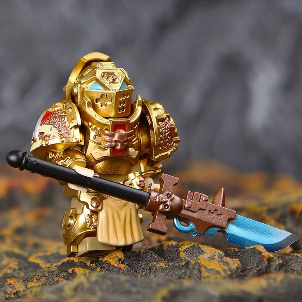 Gold Knights Space Marine Warhammer 40K Minifigure - Minifigure Bricks