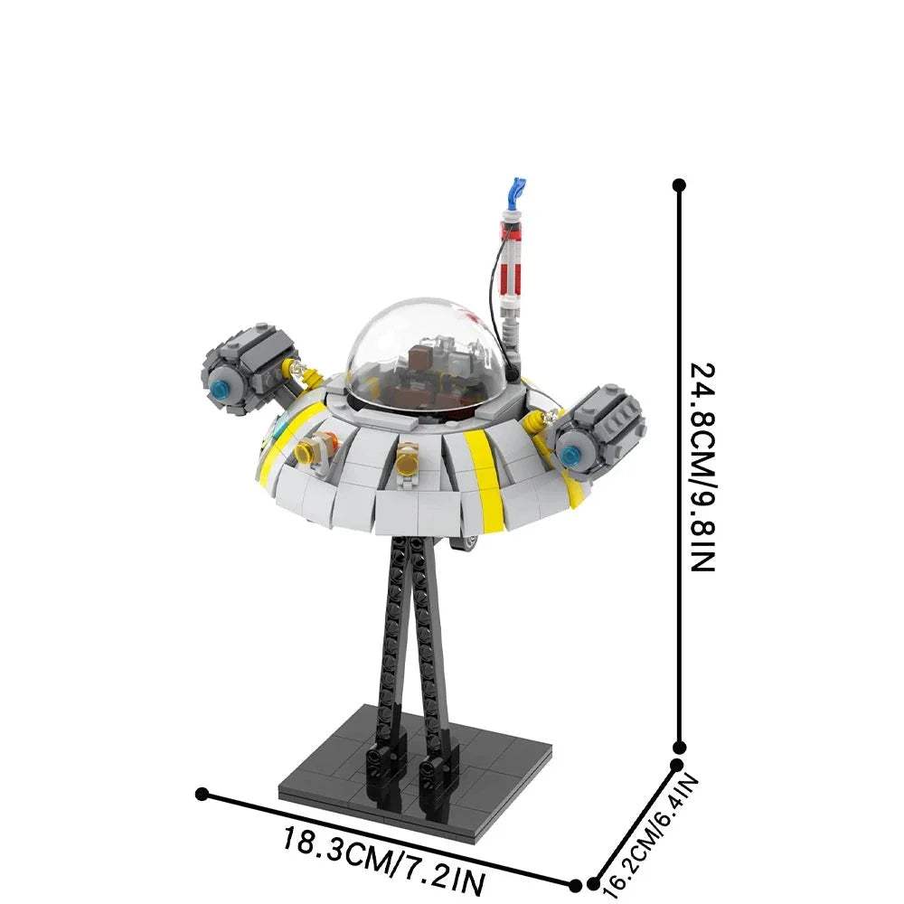 Rick and Morty Space Cruiser Custom MOC - Minifigure Bricks