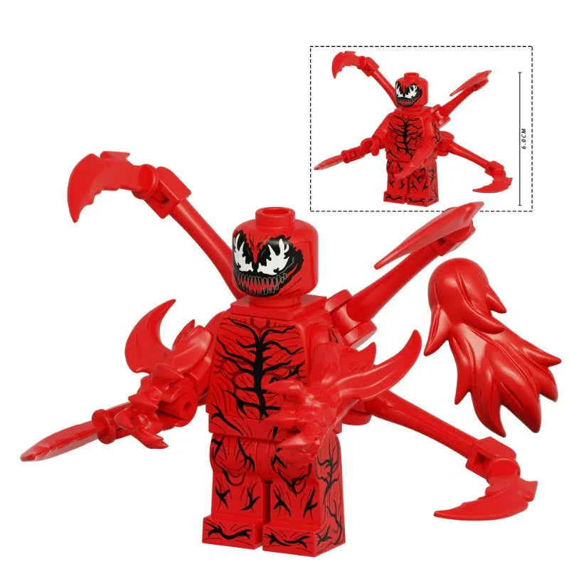 Carnage Custom Marvel Superhero Minifigure - Minifigure Bricks