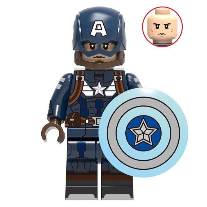 Captain America Stealth Custom Marvel Superhero Minifigure - Minifigure Bricks