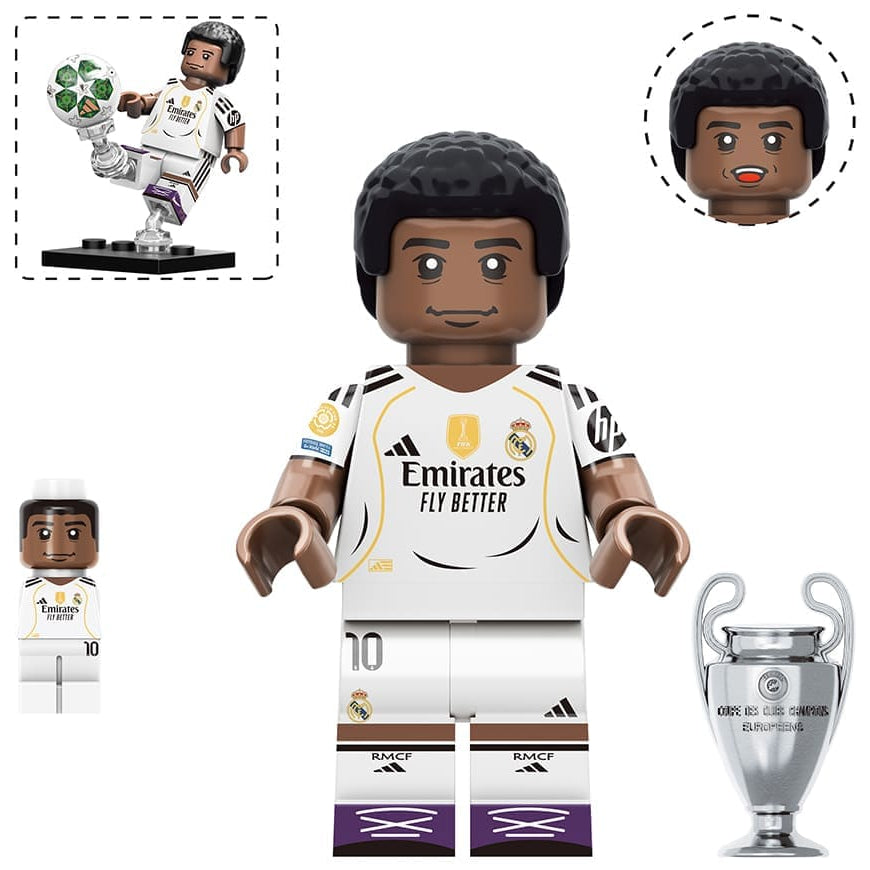 Kylian Mbappe (Real Madrid) Custom Minifigure Football Player - Minifigure Bricks