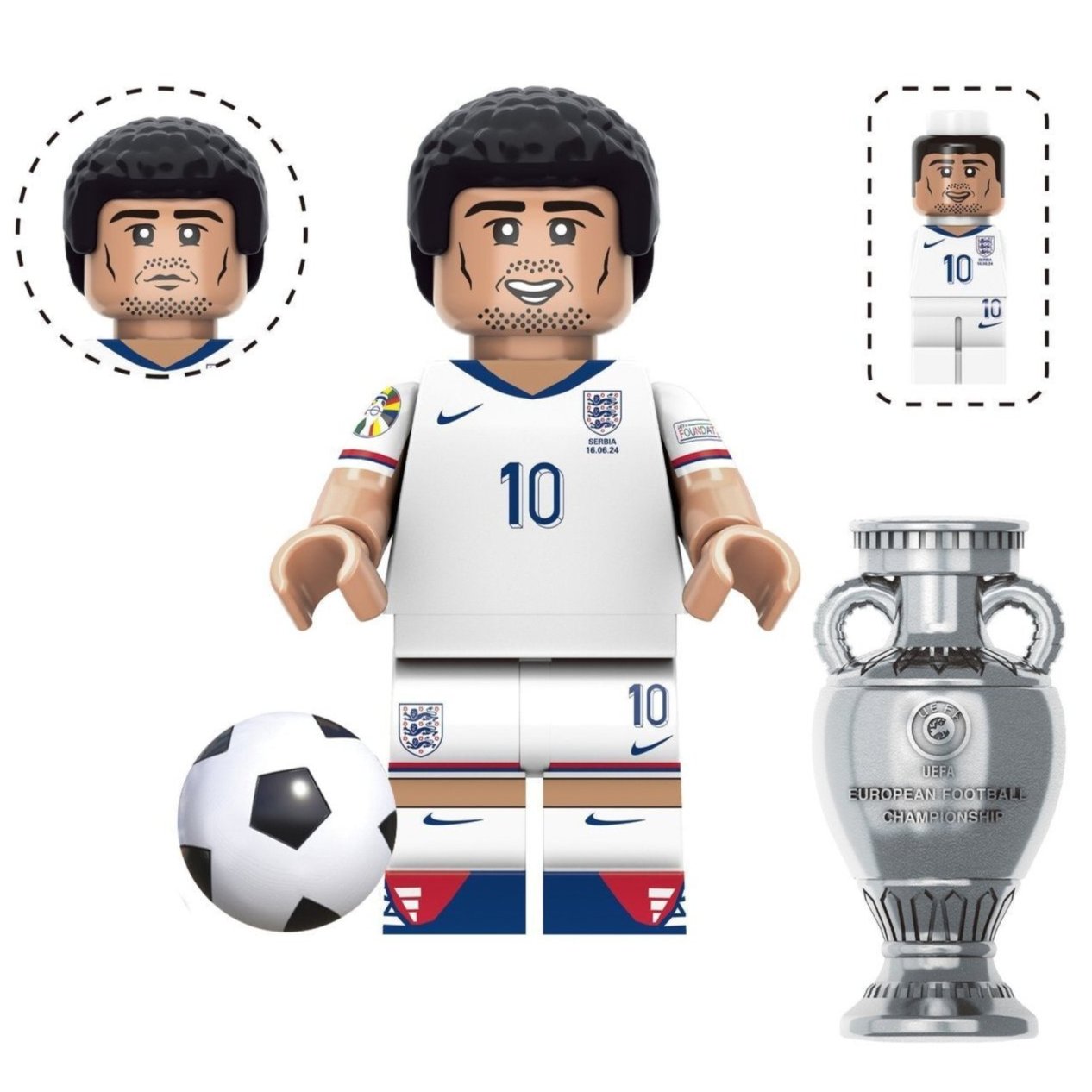Jude Bellingham (England) Custom Football Player Minifigure - Minifigure Bricks