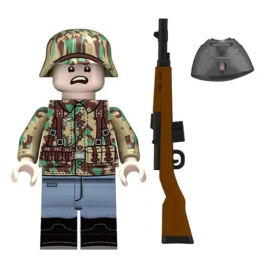 WW2 German Luftwaffe Parachutist Soldier Custom Minifigure - Minifigure Bricks