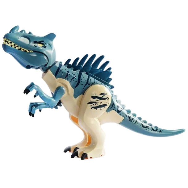 Grey & blue High Horned Dinosaur Custom Dinosaur Large Minifigure
