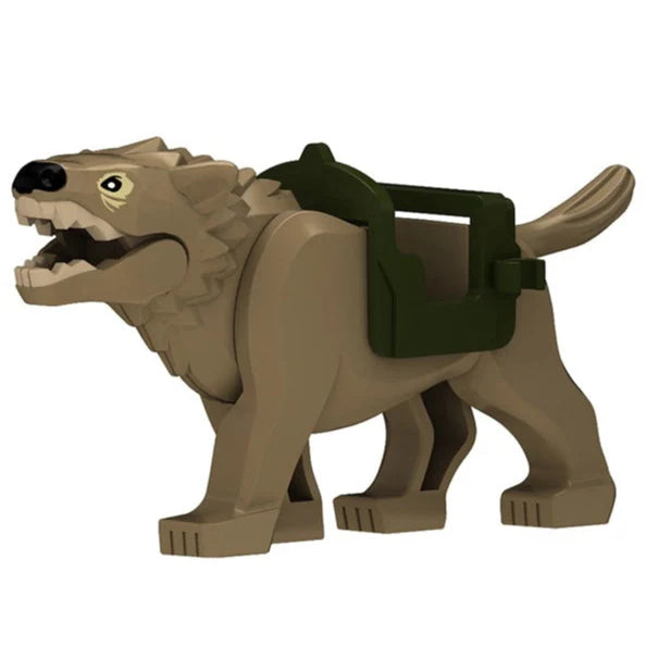 Earth-Colored Wolf Custom Lord of the Rings Minifigure - Minifigure Bricks