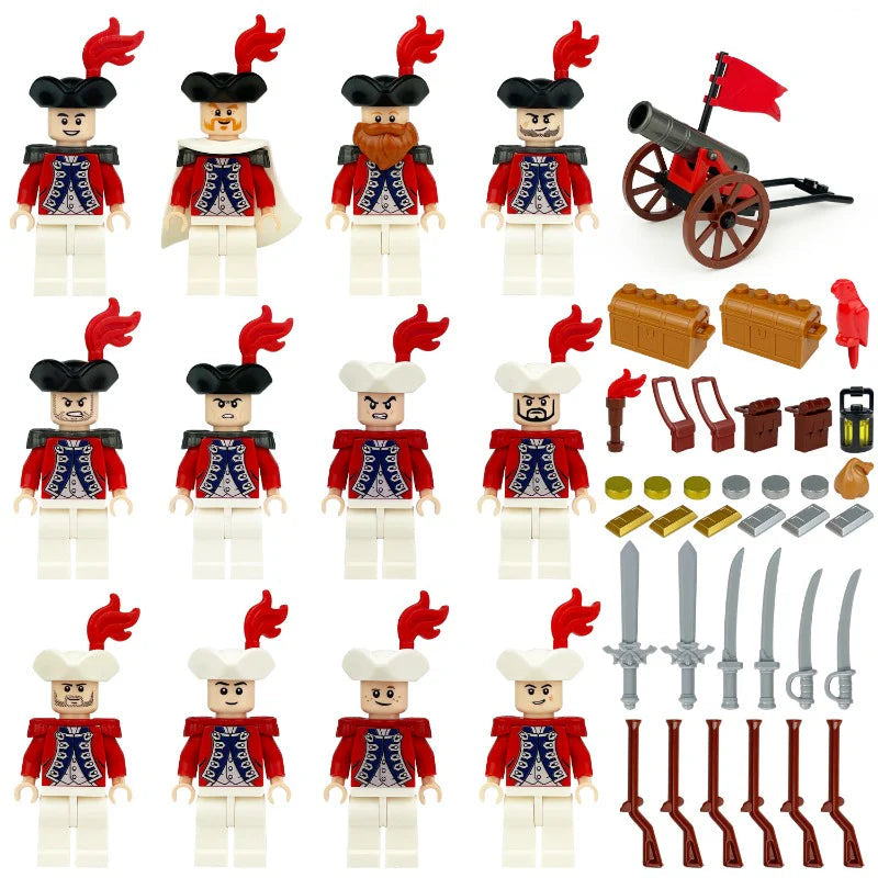 Royal Navy Commander Minifigures Custom Bundle Set Figure