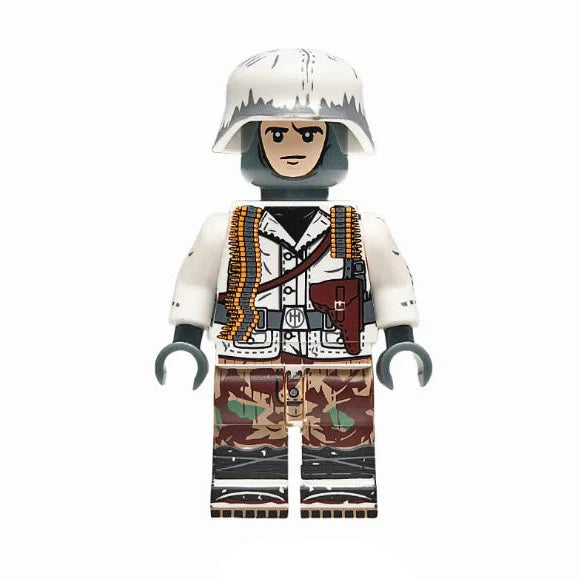 Machine Gunner From German military snow Soldier Custom Minifigure