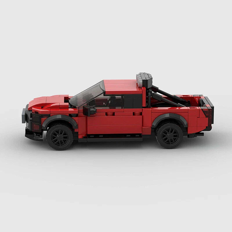 Ford Ranger Red Pickup Truck Custom Car MOC