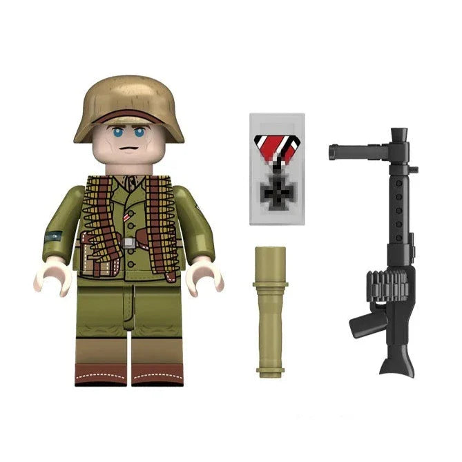 German Africa Corps Soldier Custom Minifigure - Minifigure Bricks
