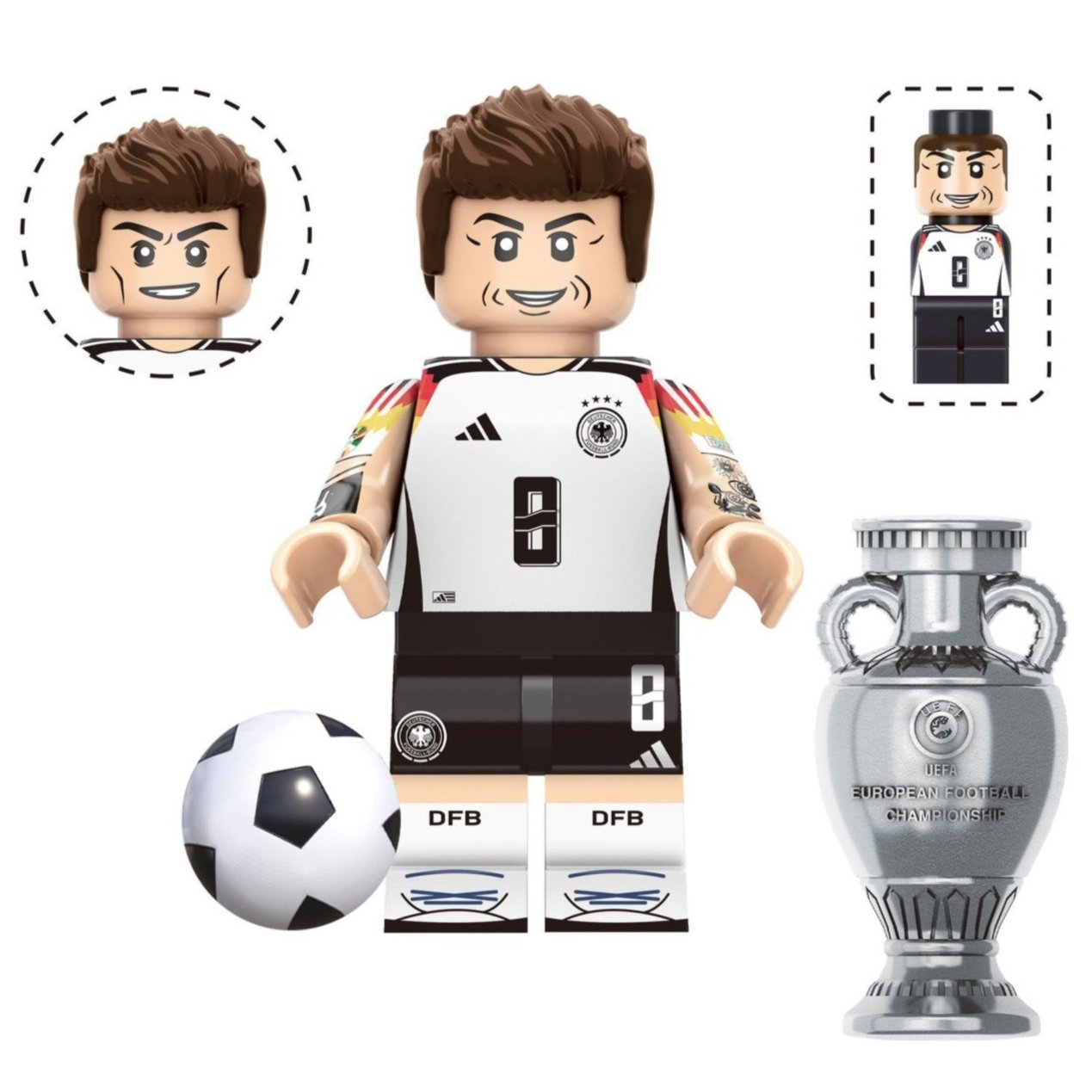 Toni Kroos (Germany) Custom Minifigure Football Player - Minifigure Bricks