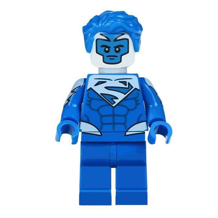 Superman Blue Custom DC Comics Superhero Minifigure - Minifigure Bricks