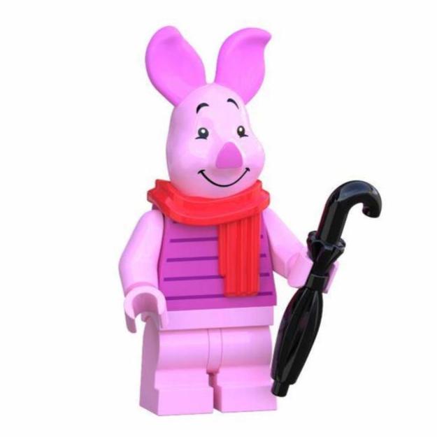 Piglet from Winnie the Pooh Custom Minifigure - Minifigure Bricks