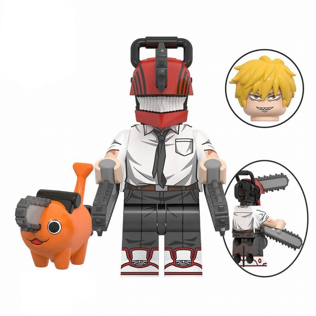Denji from Chainsaw Man Custom Anime Minifigure - Minifigure Bricks