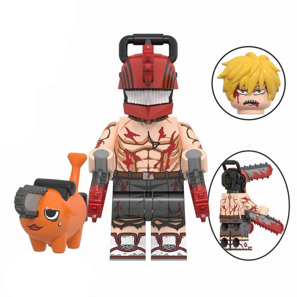 Denji from Chainsaw Man Custom Anime Minifigure - Minifigure Bricks