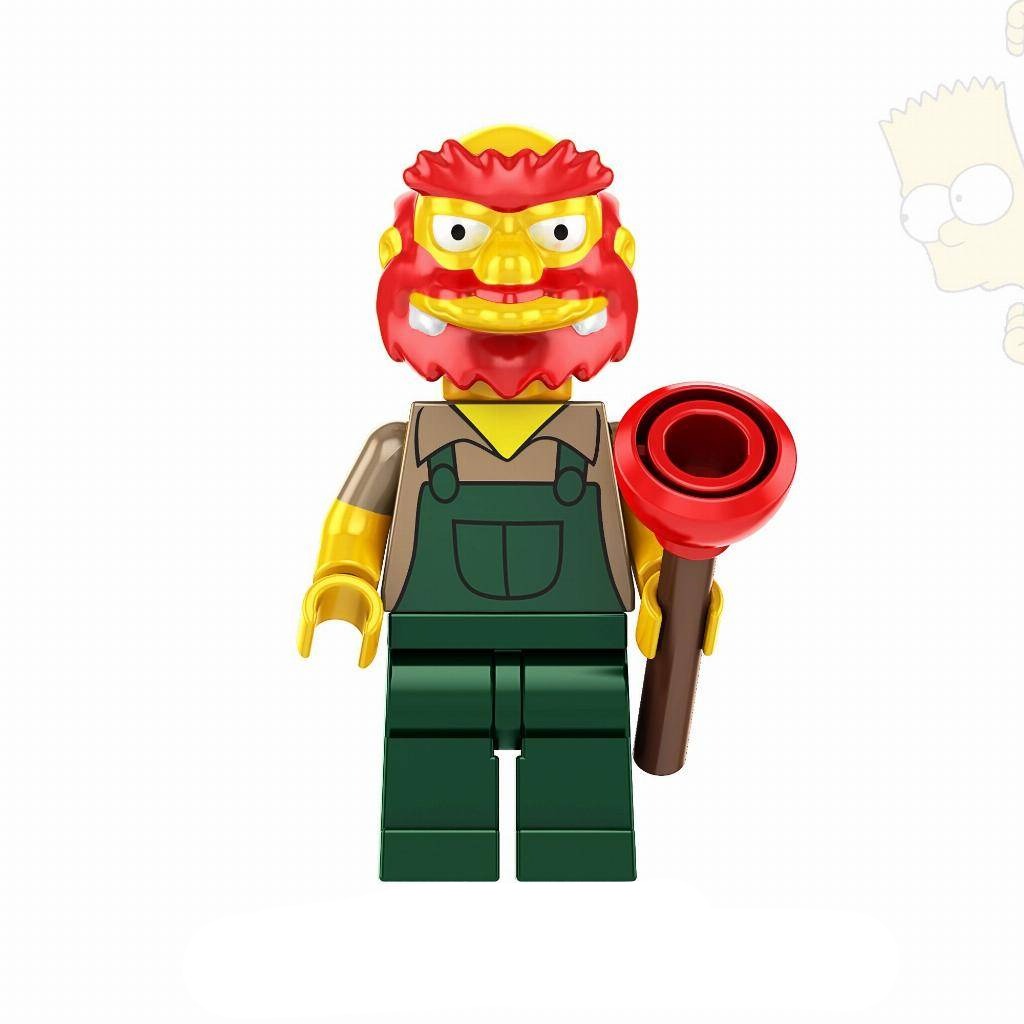 Groundskeeper Willie Custom The Simpsons Minifigure - Minifigure Bricks