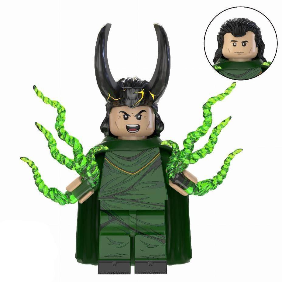 Loki Custom Marvel Superhero Minifigure - Minifigure Bricks