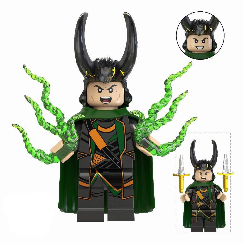 Loki Custom Marvel Superhero Minifigure - Minifigure Bricks