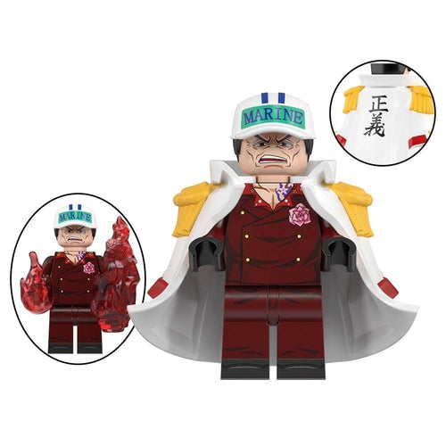 Akainu Custom One Piece Anime Minifigure - Minifigure Bricks
