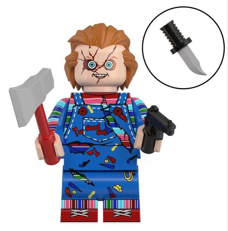 Chucky Doll Custom Horror Minifigure - Minifigure Bricks