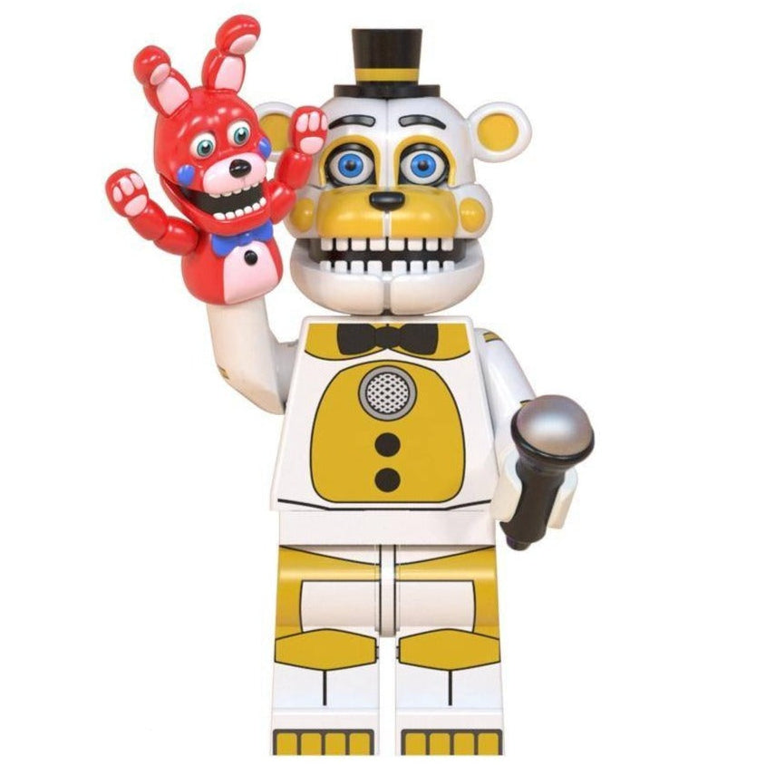 Funtime Golden Freddy from Five Nights at Freddy's Custom Horror Minifigure - Minifigure Bricks