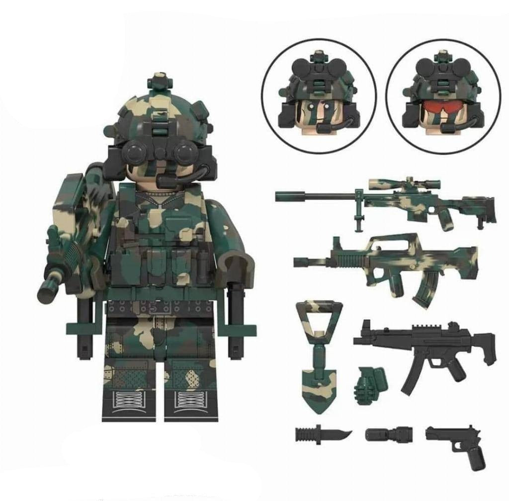 Snow Leopard Commando Soldiers Custom Military Minifigure