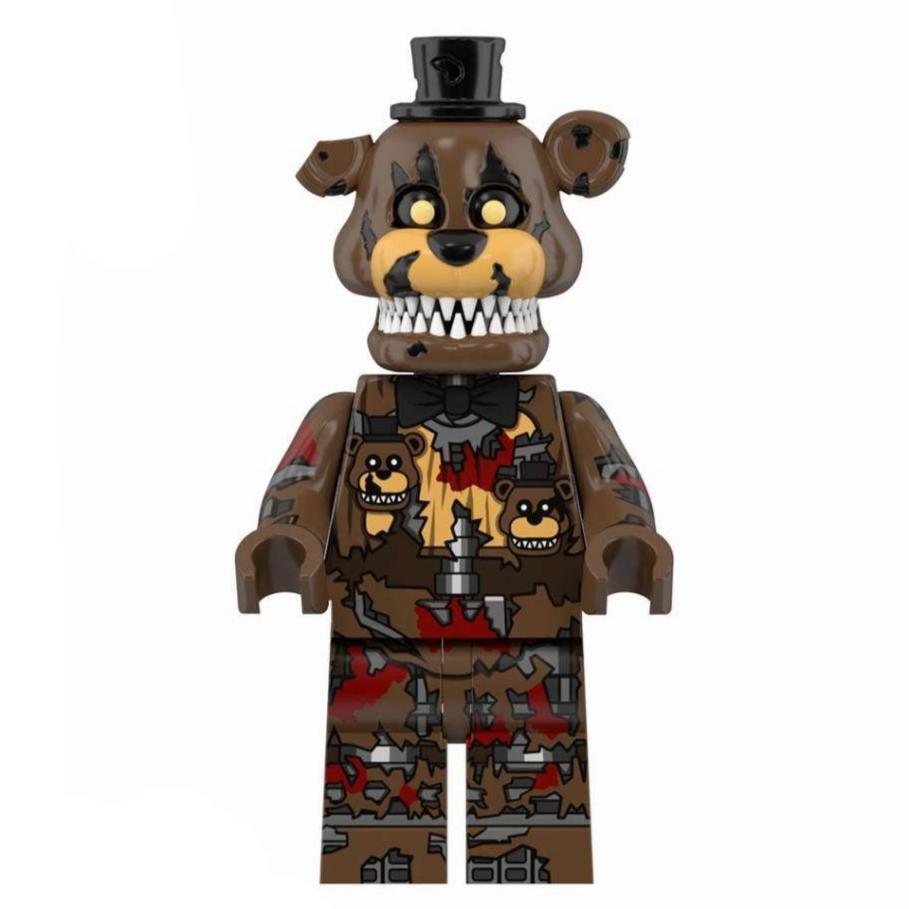 Nightmare Freddy Fazbear from Five Nights at Freddy's Custom Horror Minifigure - Minifigure Bricks