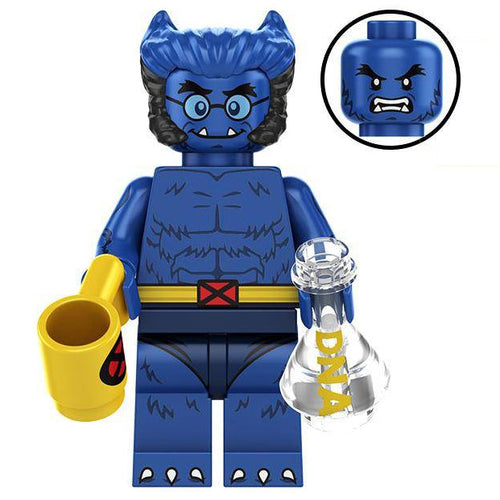 Beast (X-Men 97) Custom Marvel Superhero Minifigure - Minifigure Bricks