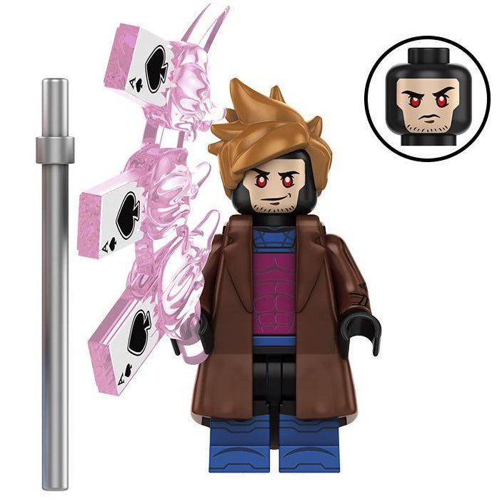 Gambit (X-Men 97) Custom Marvel Superhero Minifigure - Minifigure Bricks