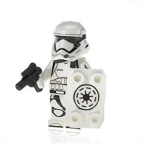 First Order Stormtrooper with Shield Star Wars Minifigure - Minifigure Bricks