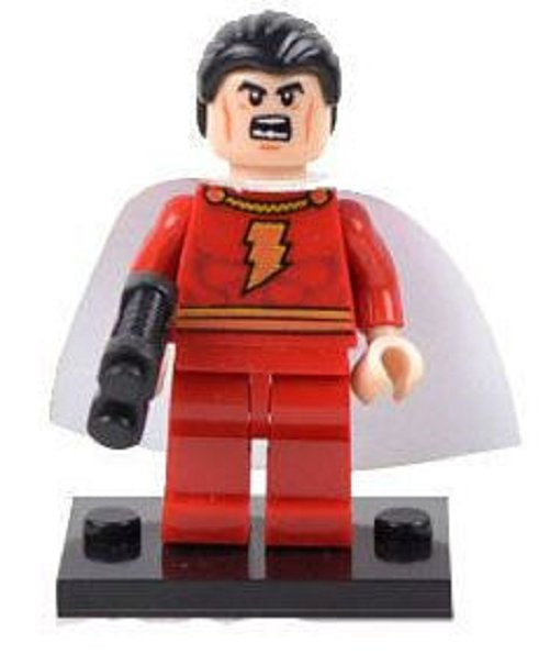 Shazam Captain Marvel DC Comics Superhero Minifigure v3 - Minifigure Bricks