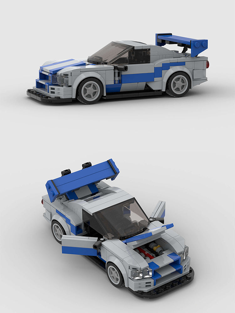 Nissan Skyline R34 Car MOC - Minifigure Bricks