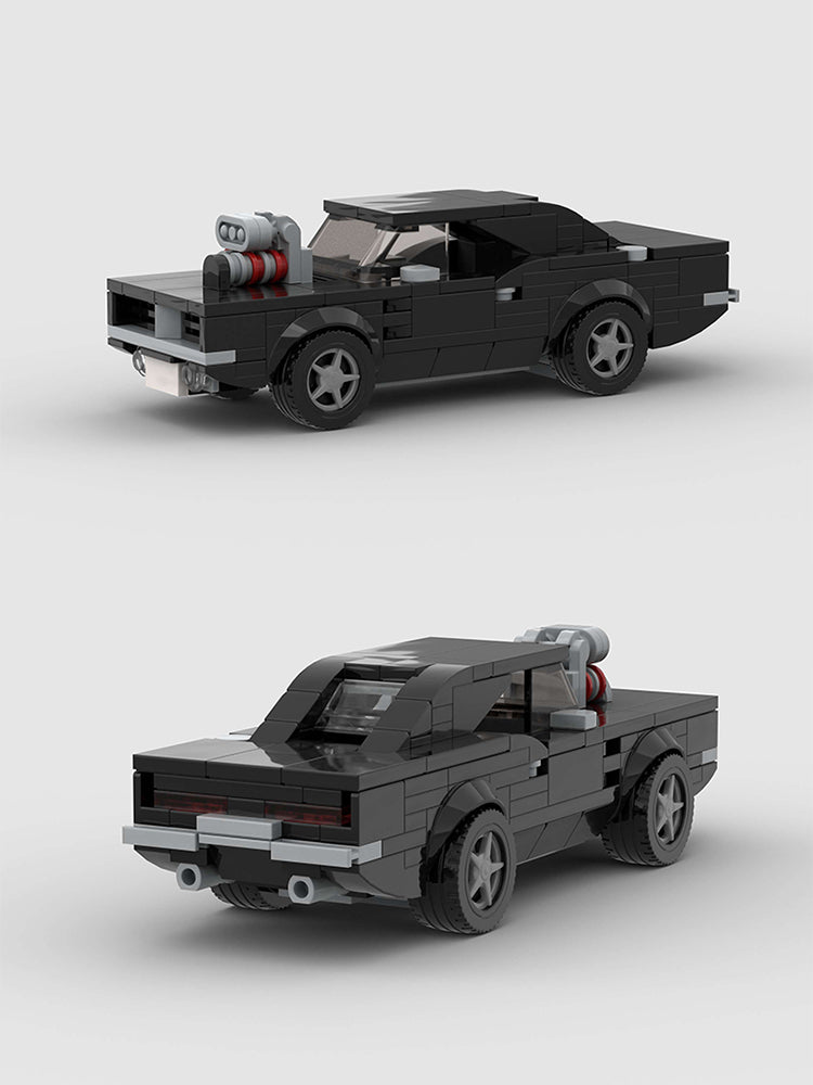 1969 Dodge Charger Custom Car MOC - Minifigure Bricks
