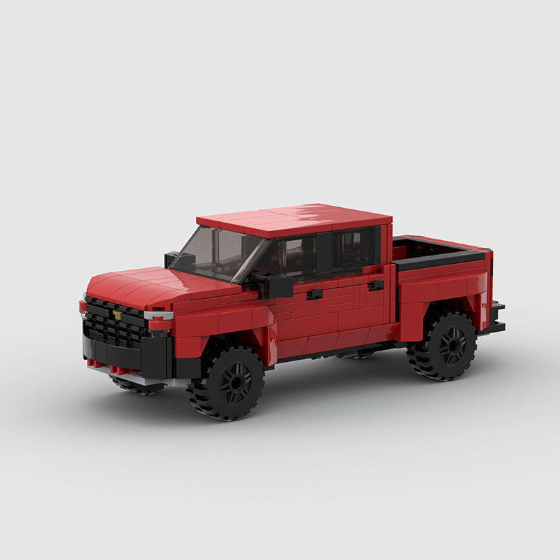 Chevrolet Silverado Pickup Truck Custom Car MOC - Minifigure Bricks