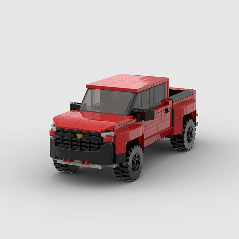 Chevrolet Silverado Pickup Truck Custom Car MOC - Minifigure Bricks