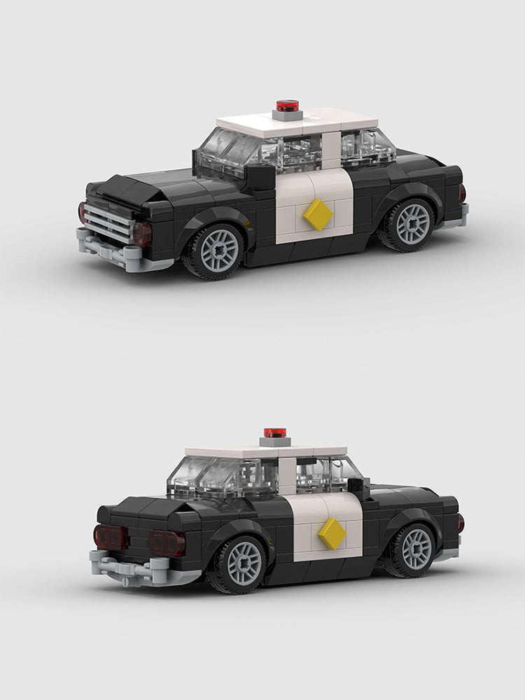 Vintage Police Car Custom Car MOC