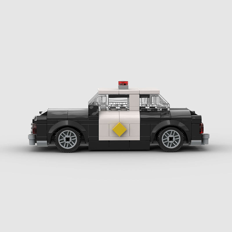 Vintage Police Car Custom Car MOC