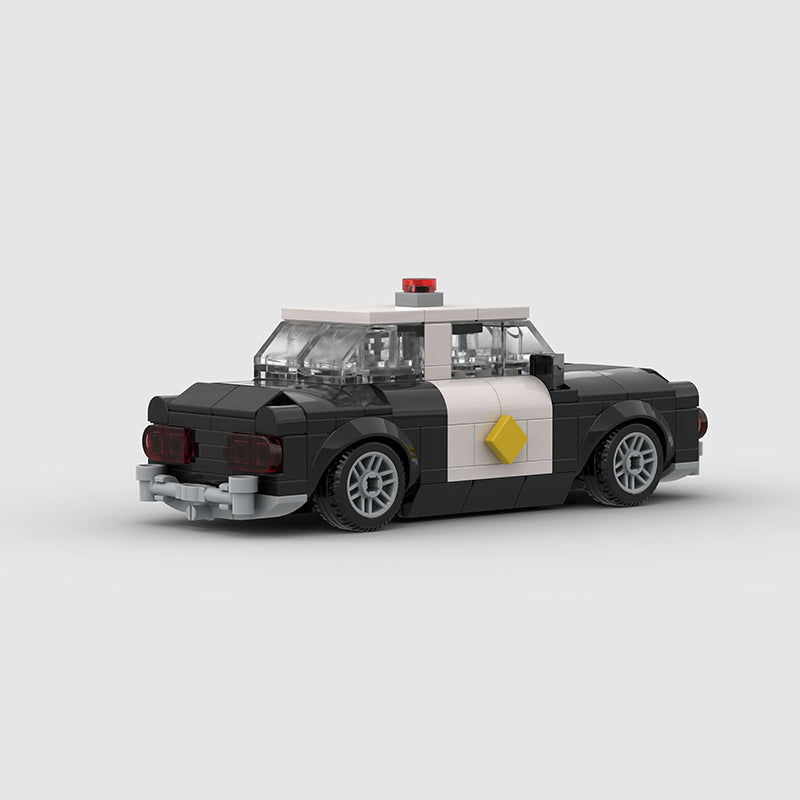 Vintage Police Car Custom Car MOC