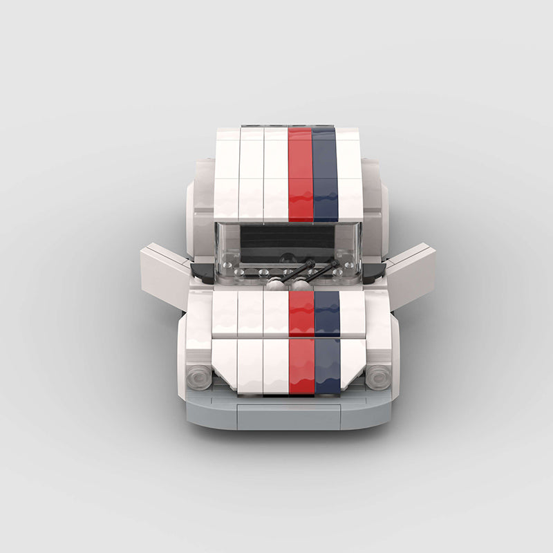 Volkswagen Beetle White Custom Car MOC