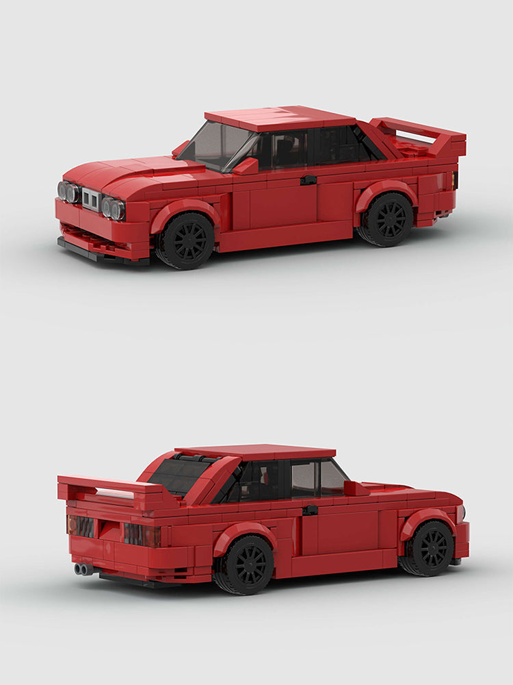 BMW E30 Red Custom Car MOC
