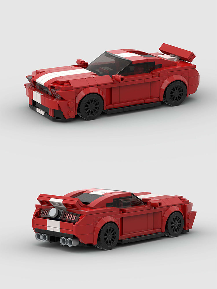 Ford Mustang Red Custom Car MOC