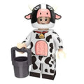 Cow Mascot Custom Collectable Series Minifigure - Minifigure Bricks
